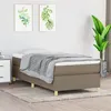 Image de vidaXL Sommier à lattes de lit avec matelas Taupe 100x200 cm Tissu3144502