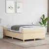 Image de vidaXL Lit Ã  sommier tapissier avec matelas CrÃ¨me 120x200 cm Tissu