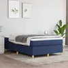 Image de vidaXL Sommier à lattes de lit avec matelas Bleu 120x200 cm Tissu