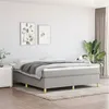 Image de vidaXL Sommier à lattes de lit avec matelas Gris clair 160x200cm Tissu