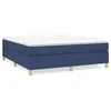 Image de vidaXL Lit Ã  sommier tapissier avec matelas Bleu 160x200 cm Tissu