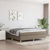 Image de vidaXL Sommier à lattes de lit avec matelas Taupe 180x200 cm Tissu3144542