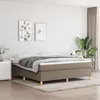 Image de vidaXL Lit Ã  sommier tapissier avec matelas Taupe 180x200 cm Tissu
