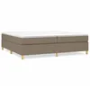 Image de vidaXL Lit Ã  sommier tapissier avec matelas Taupe 200x200 cm Tissu