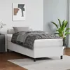 Image de vidaXL Sommier à lattes de lit avec matelas Blanc 90x190 cm Similicuir