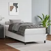 Image de vidaXL Sommier à lattes de lit avec matelas Blanc 100x200cm Similicuir