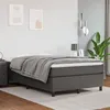 Image de vidaXL Sommier à lattes de lit avec matelas Gris 120x200 cm Similicuir