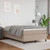 Image de vidaXL Lit Ã  sommier tapissier avec matelas Cappuccino 120x200 cm