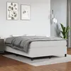 Image de vidaXL Sommier à lattes de lit avec matelas Blanc 140x190cm Similicuir