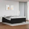 Image de vidaXL Vidaxl Lit À Sommier Tapissier Avec Matelas Noir 160x200 Cm