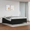 Image de vidaXL Lit Ã  sommier tapissier avec matelas Noir 180x200 cm Similicuir