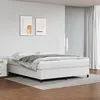 Image de vidaXL Sommier à lattes de lit avec matelas Blanc 180x200cm Similicuir