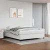 Image de vidaXL Lit Ã  sommier tapissier avec matelas Blanc 180x200cm Similicuir