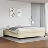 Image de vidaXL Sommier à lattes de lit avec matelas Crème 200x200cm Similicuir