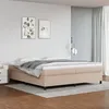 Image de vidaXL Sommier à lattes de lit avec matelas Cappuccino 200x200 cm3144631