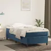 Image de vidaXL Sommier à lattes de lit et matelas Bleu foncé 80x200 cm Velours
