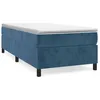 Image de vidaXL Lit Ã  sommier tapissier et matelas Bleu foncÃ© 80x200 cm Velours