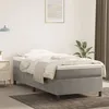 Image de vidaXL Lit Ã  sommier tapissier et matelas Gris clair 100x200cm Velours