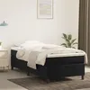 Image de vidaXL Sommier à lattes de lit avec matelas Noir 100x200 cm Velours3144665