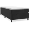 Image de vidaXL Lit Ã  sommier tapissier avec matelas Noir 100x200 cm Velours