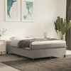 Image de vidaXL Lit Ã  sommier tapissier et matelas Gris clair 140x190cm Velours