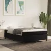Image de vidaXL Lit Ã  sommier tapissier avec matelas Noir 140x190 cm Velours