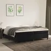 Image de vidaXL Sommier à lattes de lit et matelas Noir 200x200 cm Velours3144701