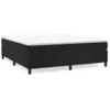 Image de vidaXL Lit Ã  sommier tapissier et matelas Noir 200x200 cm Velours