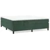 Image de vidaXL Lit Ã  sommier tapissier et matelas Vert foncÃ© 200x200cm Velours