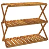 Image de vidaXL ÃtagÃ¨re pliable Ã  3 niveaux Marron 70x31x63 cm Bois d'acacia