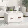 Image de vidaXL Table basse Blanc 60x53x35 cm Bois massif de pin820967