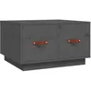 Image de vidaXL Table basse Gris 60x53x35 cm Bois massif de pin
