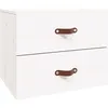 Image de vidaXL Vidaxl Table De Chevet Murale Blanc 50x36x40 Cm