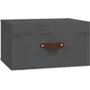 Image de vidaXL Vidaxl Table De Chevet Murale Gris 40x29,5x22 Cm