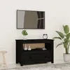 Image de vidaXL Meuble TV Noir 79x35x52 cm Bois de pin massif821501