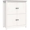Image de vidaXL Vidaxl Buffet Blanc 83x41,5x100 Cm Bois Massif De Pin