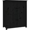 Image de vidaXL Buffet Noir 83x41,5x100 cm Bois massif de pin
