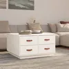 Image de vidaXL Table basse Blanc 80x80x45 cm Bois massif de pin821518