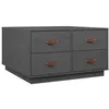 Image de vidaXL Table basse Gris 80x80x45 cm Bois massif de pin