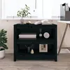 Image de vidaXL Bibliothèque Noir 80x35x68 cm Bois de pin massif821678