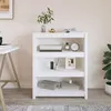 Image de vidaXL Bibliothèque Blanc 80x35x97 cm Bois de pin massif