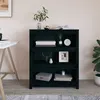 Image de vidaXL Bibliothèque Noir 80x35x97 cm Bois de pin massif821683