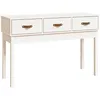 Image de vidaXL Vidaxl Table Console Blanc 114x40x75 Cm Bois Massif De Pin