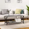 Image de vidaXL Table basse Sonoma gris 100x45x45 cm Bois d'ingénierie et fer823315