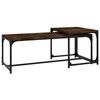 Image de vidaXL Tables basses 2 pcs ChÃªne fumÃ© Bois d'ingÃ©nierie