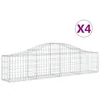 Image de Vidaxl Paniers Ã Gabions ArquÃ©s 4 Pcs 200x30x40/60 Cm Fer GalvanisÃ©