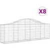 Image de Vidaxl Paniers Ã Gabions ArquÃ©s 8 Pcs 200x30x60/80 Cm Fer GalvanisÃ©