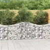 Image de vidaXL Paniers à gabions arqués 4 pcs 200x30x80/100 cm Fer galvanisé