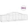 Image de vidaXL Vidaxl Paniers À Gabions Arqués 11 Pcs 200x50x40/60 Cm Fer Galvanisé