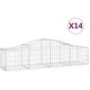 Image de Vidaxl Paniers Ã Gabions ArquÃ©s 14 Pcs 200x50x40/60 Cm Fer GalvanisÃ©